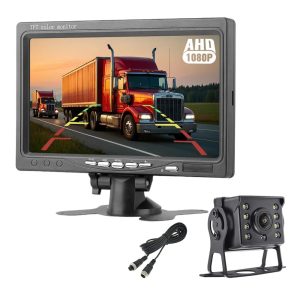 7' monitorius ir galinio vaizdo kamera HD