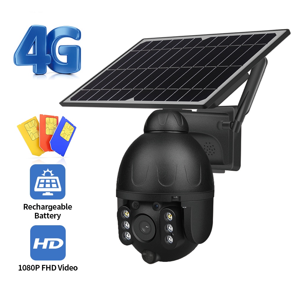 Lauko kamera su sim kortele 3g, 4G, su saulės baterija ir baterijomis
