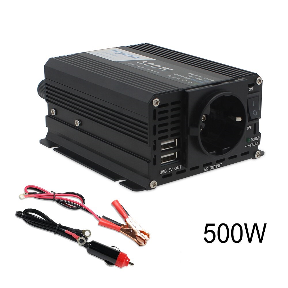 Įtampos keitiklis – inverteris 12V-220V 500W - Image 4