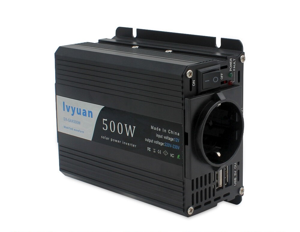 Įtampos keitiklis – inverteris 12V-220V 500W - Image 3