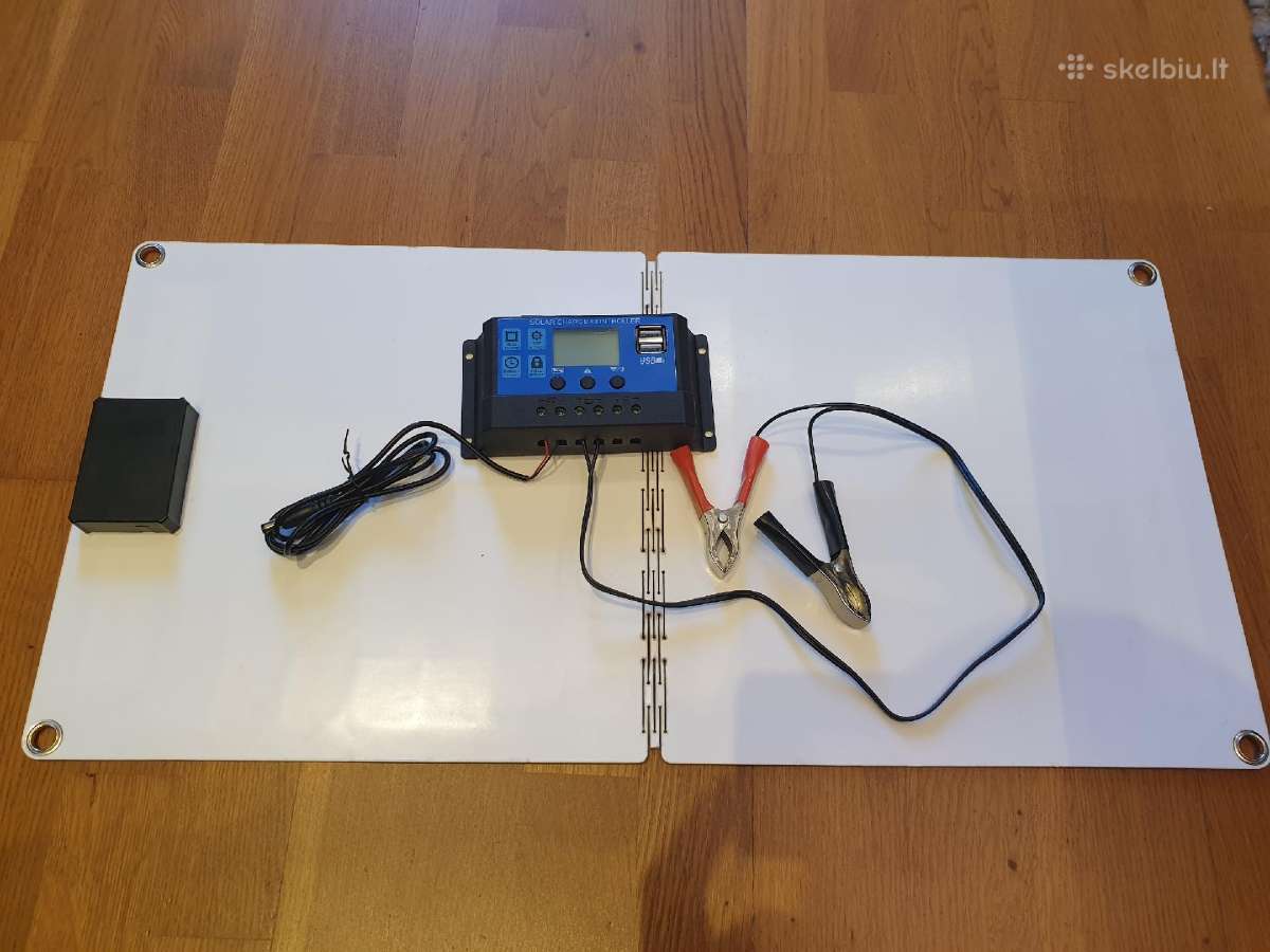 Perlenkiama dviguba saulės baterija su valdikliu 20a - Image 3