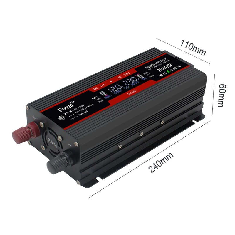 Įtampos keitiklis – inverteris 12V-220V 2000W - Image 4