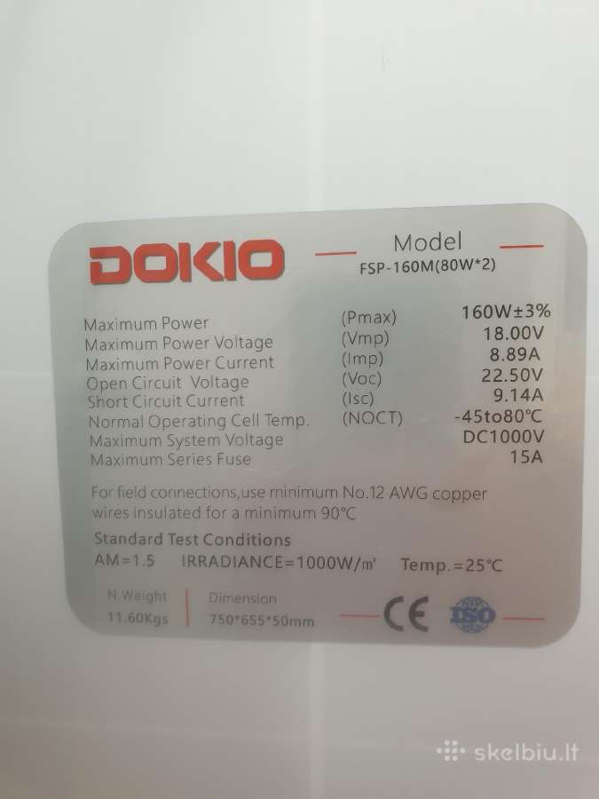 Sulankstoma saulės baterija 160W su valdikliu 20A - Image 8