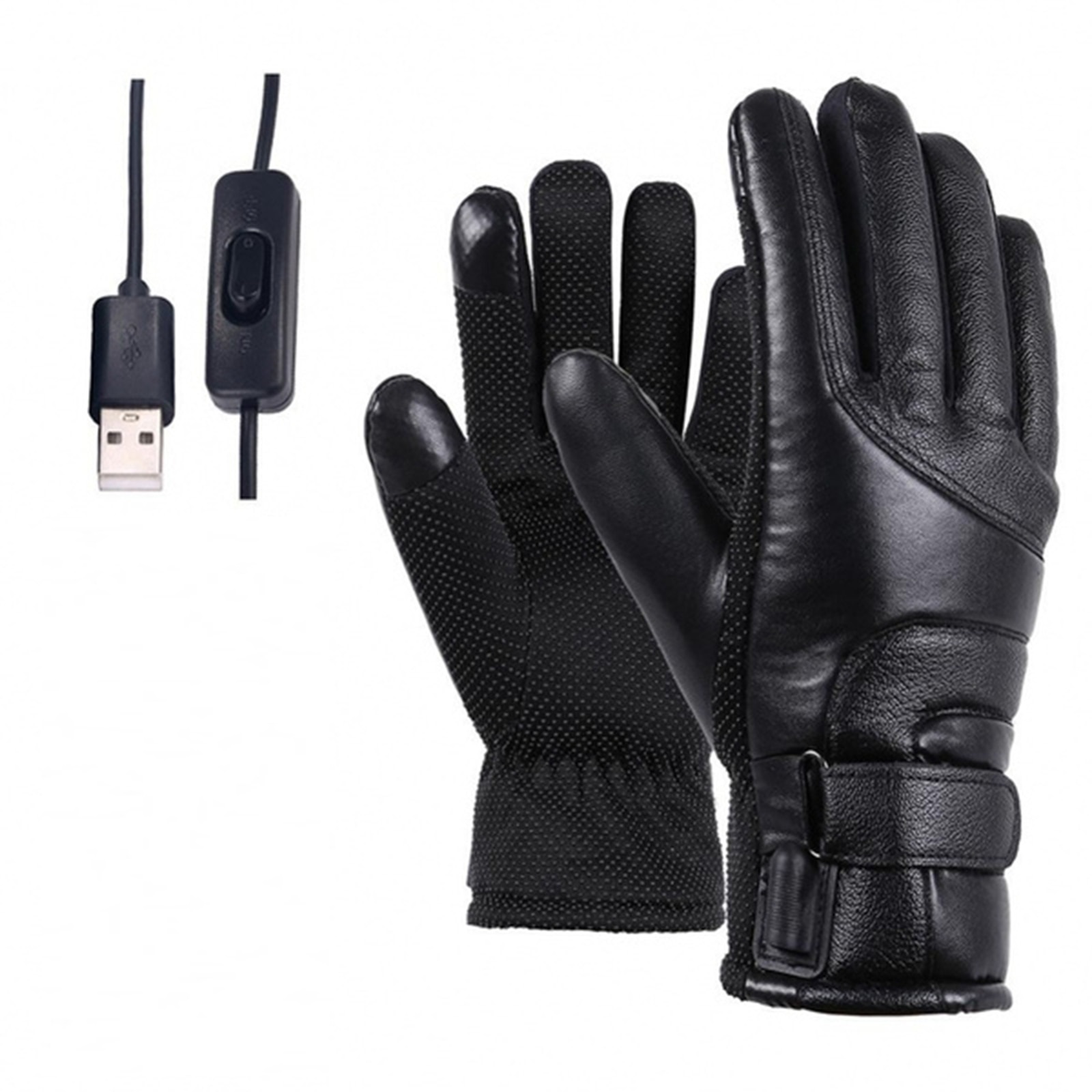 Šildomos pirštinės su usb