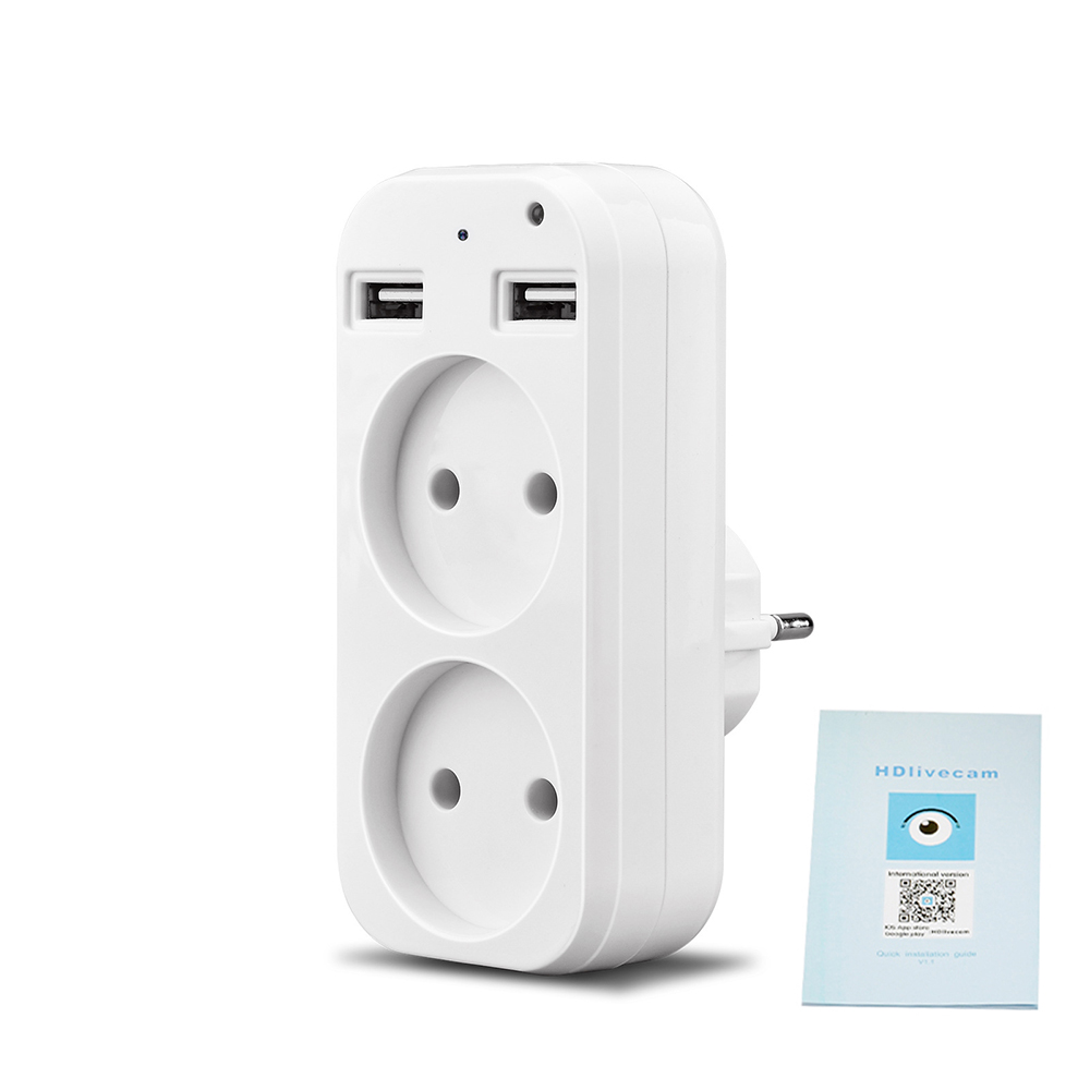 Rozetes šakotuvas su slapta kamera ir WiFi 4k - Image 5