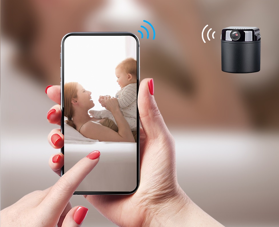 Mini WiFi full HD sukinėjama kamera su WiFi ir baterija - Image 2