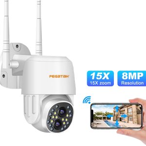 Sukinejama mini kupolinė lauko kamera su dviem objektyvais, WiFi