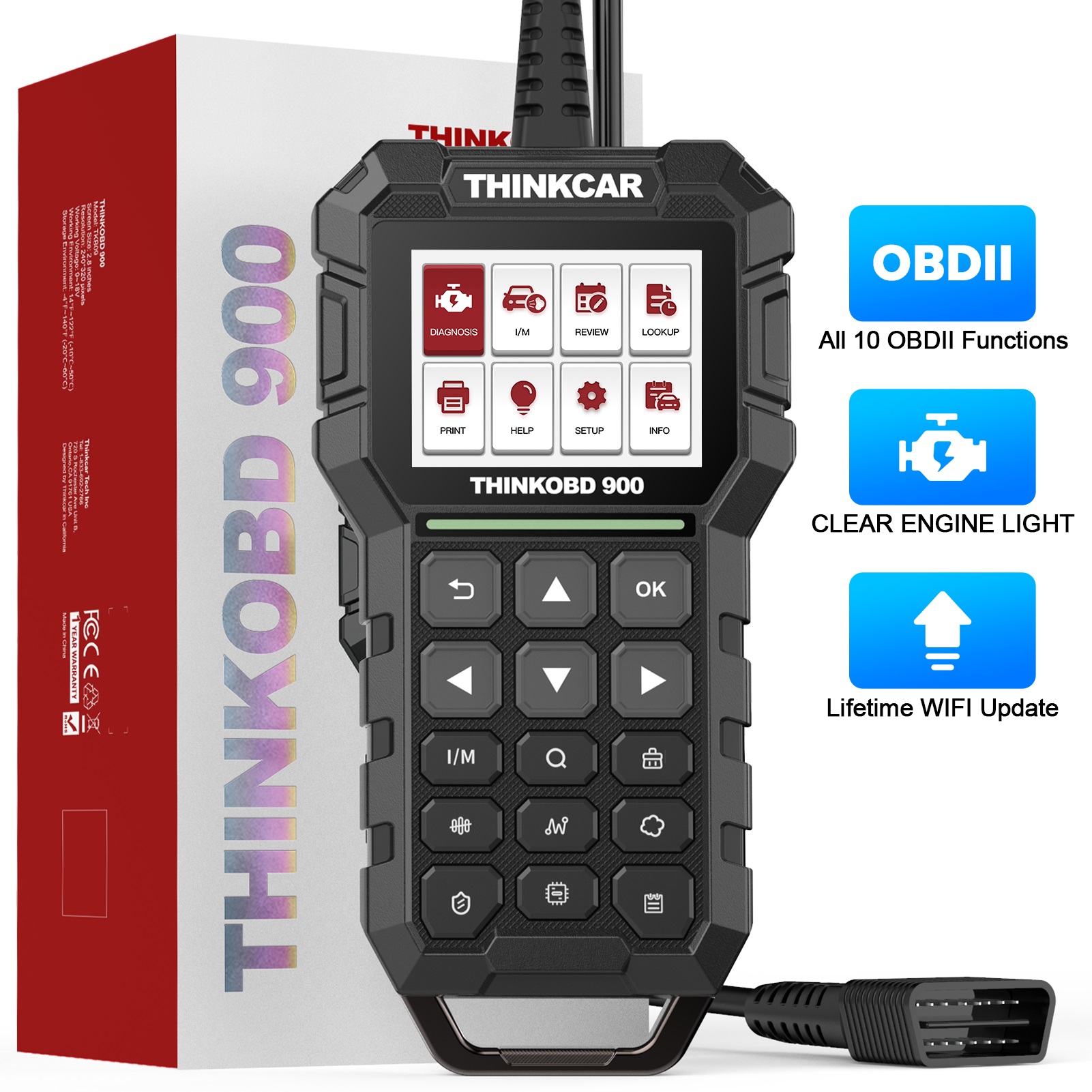 Diagnostikos skaneris Obd2 THINKCAR THINKOBD 900 - Image 2