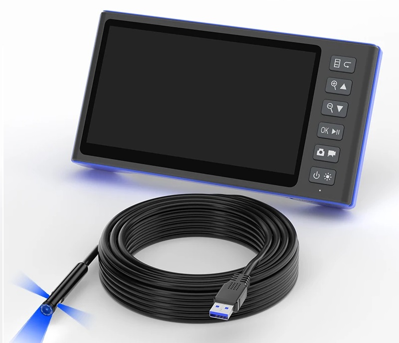 Endoskopine kamera 15m 8mm su trijomis kameromis ir LCD - Image 2