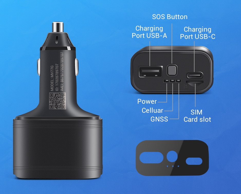 GPS seklys, trakeris, blakė usb kroviklyje 4G - Image 5
