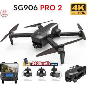 S906 PRO2 dronas su dviejomis kameromis 4K, GPS ir WiFi