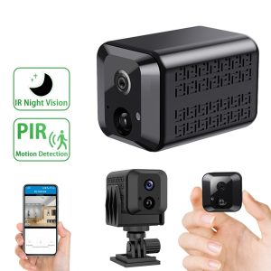 Mini WiFi full HD kamera su WiFi ir baterija