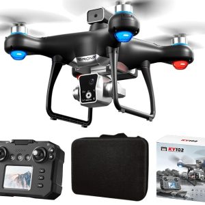 Dronas K102 MAX su dviejomis kameromis, LCD ir WiFi