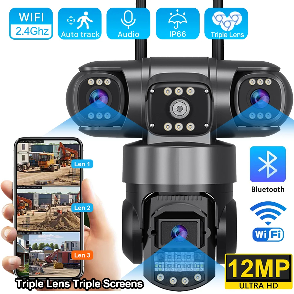 Sekiojanti kamera su Trimis objektyvais ir WiFi 12mp