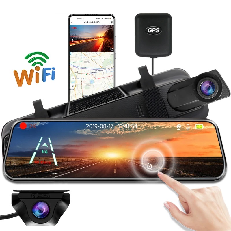 Automobilio vaizdo registratorius – GPS, WiFi, galinė kamera
