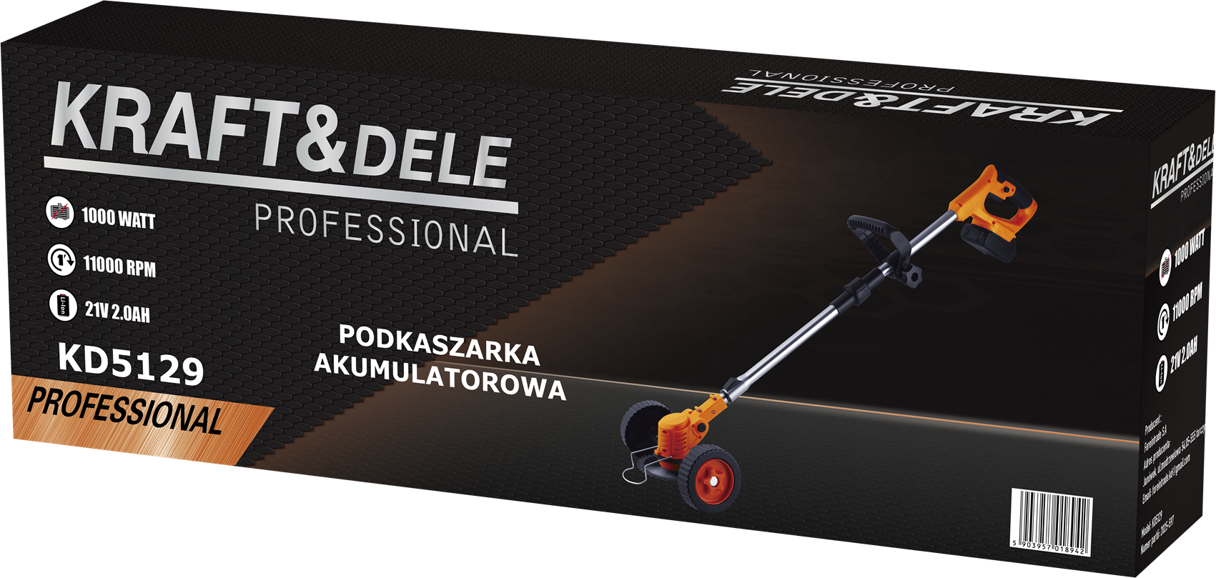 Akumuliatorinis trimeris su ratukais ir 2 akumuliatoriais - Image 13